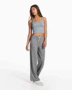 Halo Essential Wideleg | Heather Grey -Chic Warp Sales VW4023HTG FA23 W ECOMM PANTS FULL 2