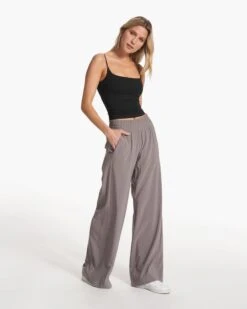 Villa Wideleg | Smoke -Chic Warp Sales VW4047SMK FA23 W ECOMM PANTS FULL 5