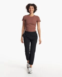 Miles Ankle Pant | Black -Chic Warp Sales VW404BLK FA23 W ECOMM PANTS FULL 3