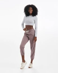 Long-Sleeve Lux Crop Tee | Platinum Heather 9 Long-Sleeve Lux Crop Tee | Platinum Heather -Chic Warp Sales VW422HZL 01390