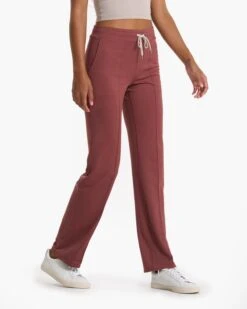 Halo Wide Leg Flare Pant | Rosewood Heather 14 Halo Wide Leg Flare Pant | Rosewood Heather -Chic Warp Sales VW425HRO FA22 W ECOMM BOTTOM 02635