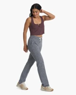 Halo Wide Leg Flare Pant | Heather Grey -Chic Warp Sales VW425HTG 0582