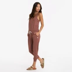 Lux Jumpsuit | Terracotta Heather -Chic Warp Sales VW426HTE 00693