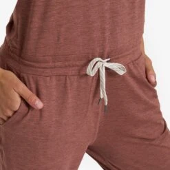 Lux Jumpsuit | Terracotta Heather -Chic Warp Sales VW426HTE 00760