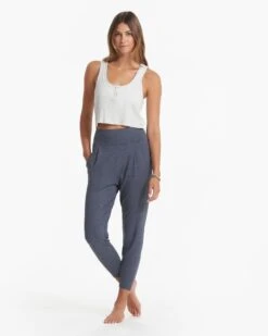 Lux At Ease Pant | Azure Heather -Chic Warp Sales VW427HAZ SP23 W ECOMM BOTTOM 04013