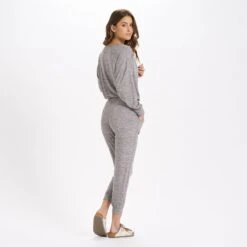 Long-Sleeve Lux Jumpsuit | Clay Heather