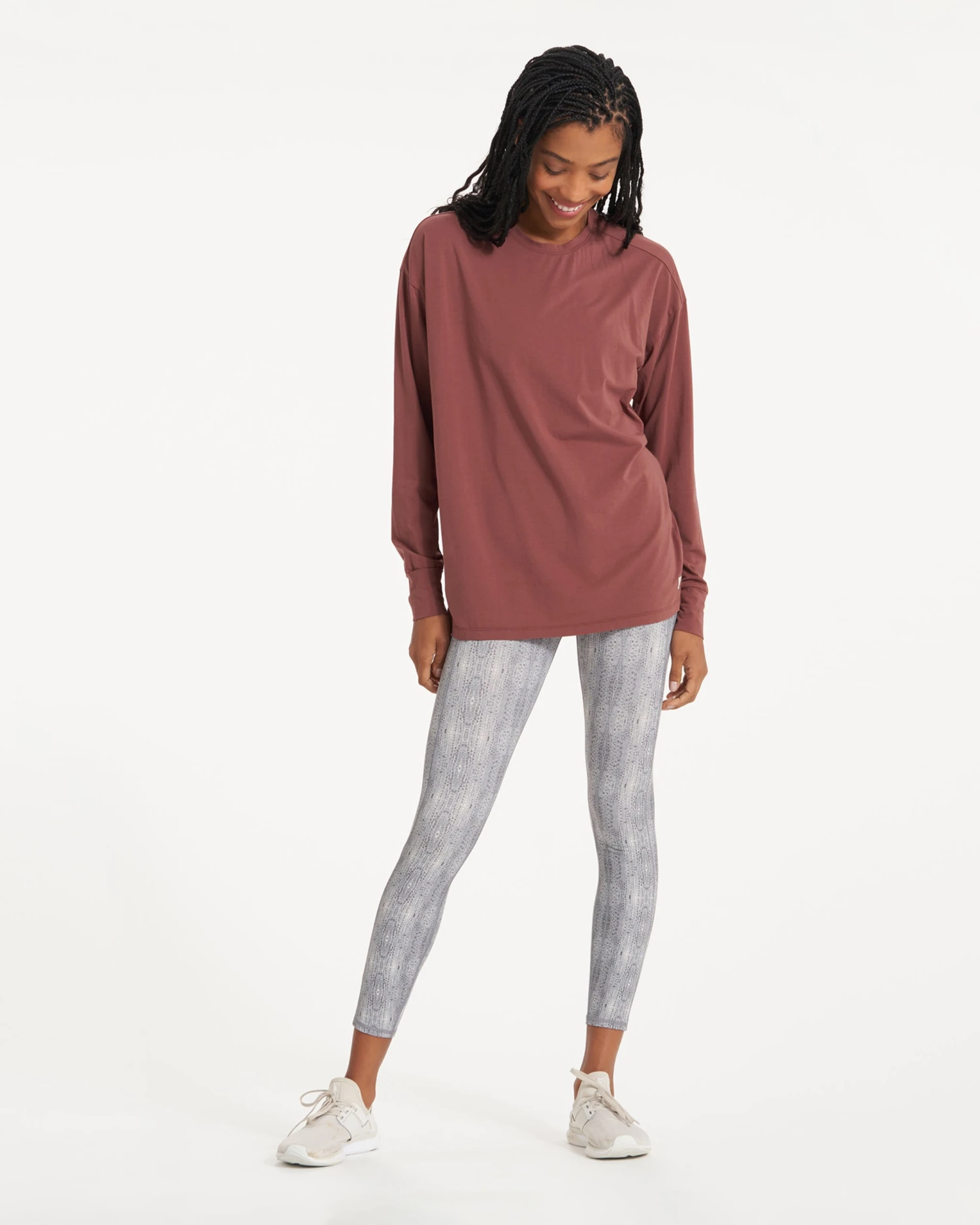 Long-Sleeve Feather Tee | Cedar 5 Long-Sleeve Feather Tee | Cedar - Image 3