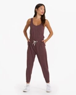 Lux At Ease Jumpsuit | Chestnut Heather 11 Lux At Ease Jumpsuit | Chestnut Heather -Chic Warp Sales VW458HCH 02631 1