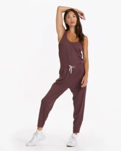 Lux At Ease Jumpsuit | Chestnut Heather 10 Lux At Ease Jumpsuit | Chestnut Heather -Chic Warp Sales VW458HCH 02642