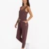 Lux At Ease Jumpsuit | Chestnut Heather -Chic Warp Sales VW458HCH 02646
