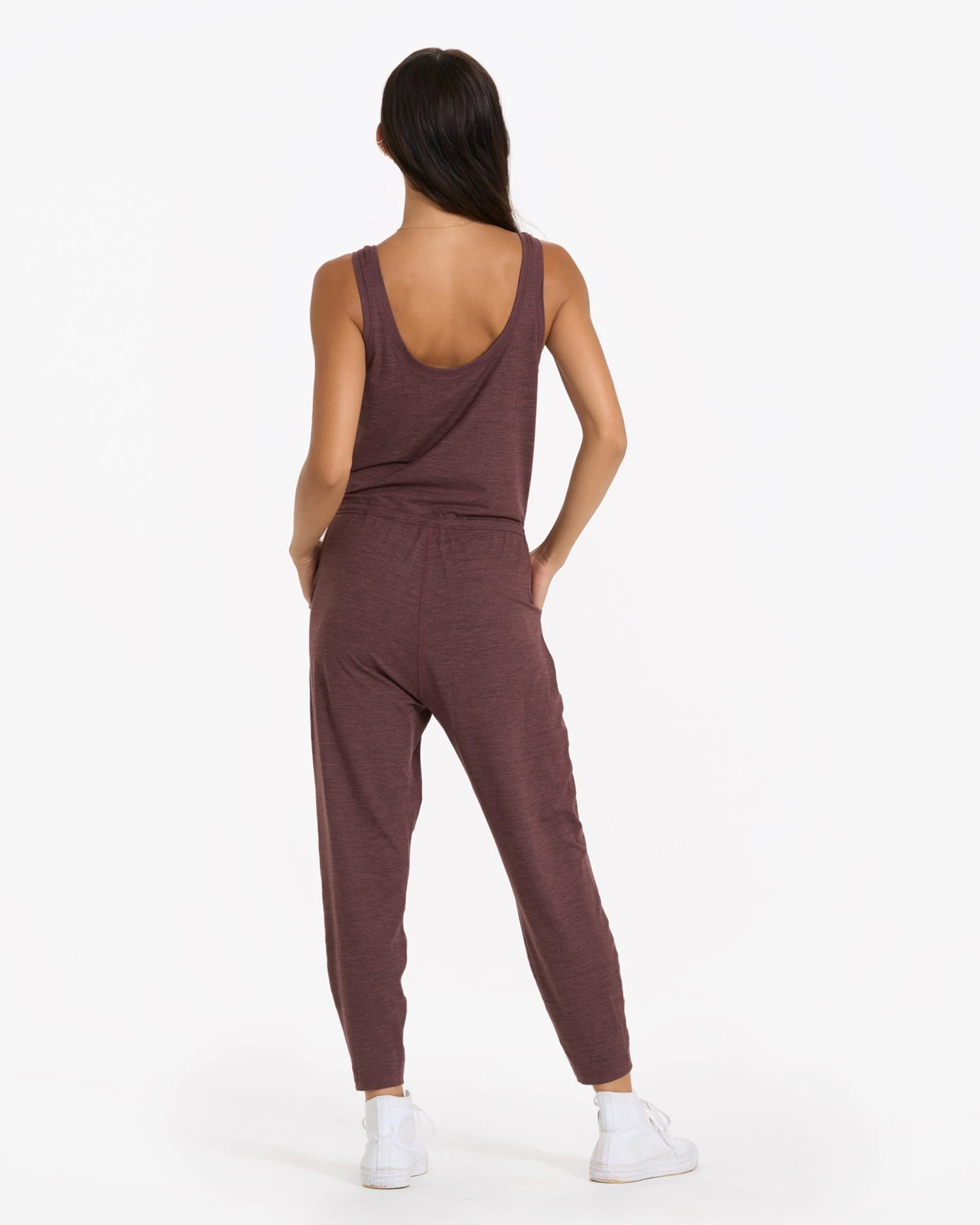Lux At Ease Jumpsuit | Chestnut Heather 7 Lux At Ease Jumpsuit | Chestnut Heather - Image 5