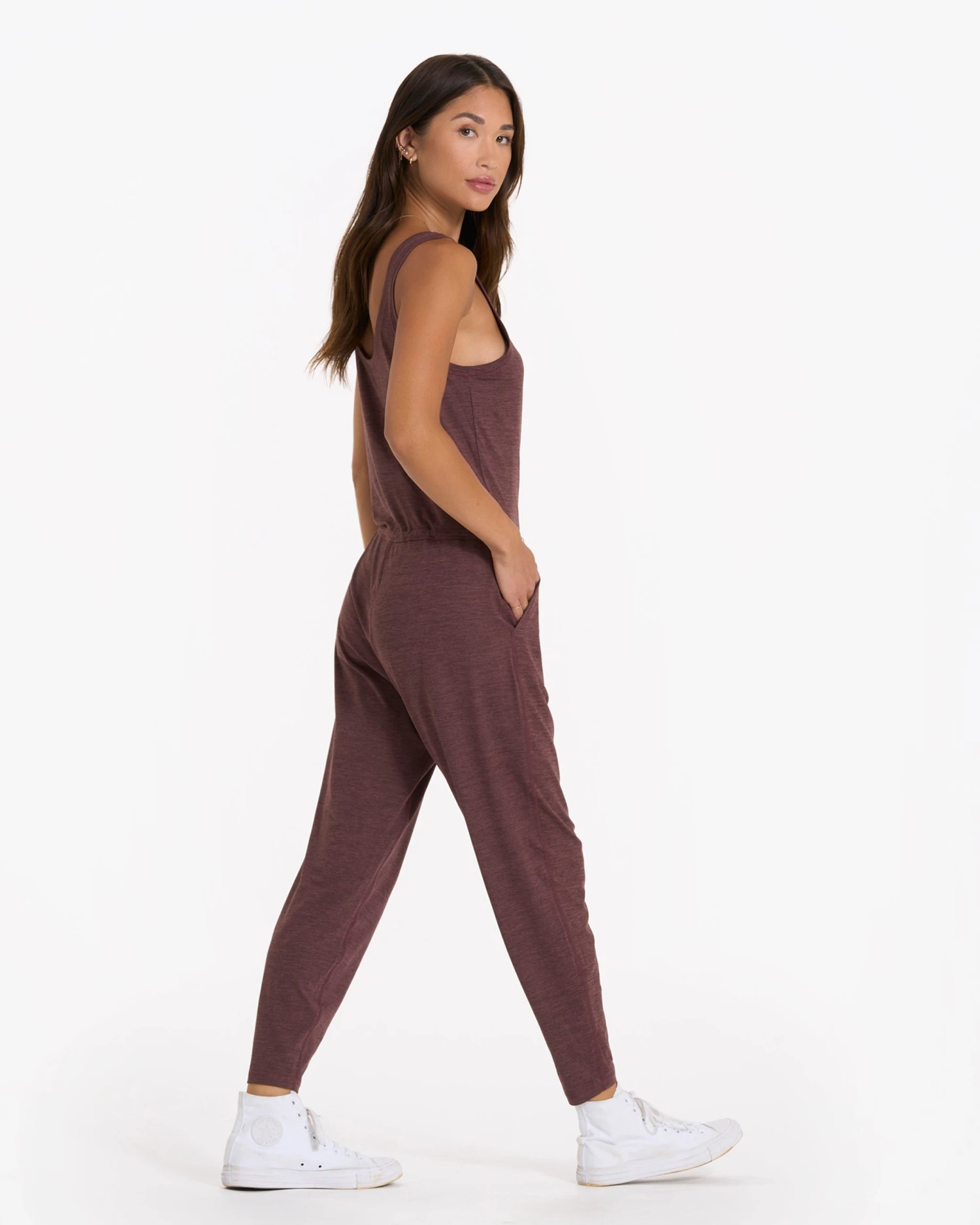 Lux At Ease Jumpsuit | Chestnut Heather 8 Lux At Ease Jumpsuit | Chestnut Heather - Image 6