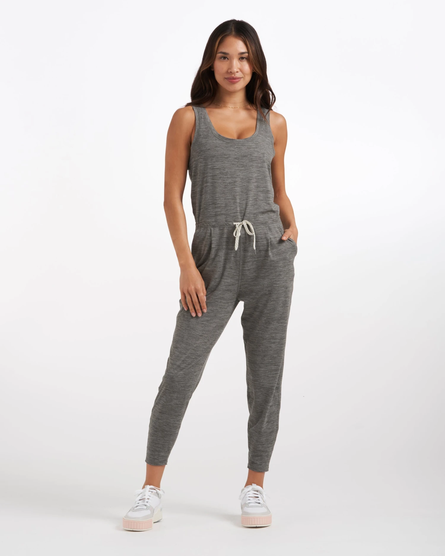 Lux At Ease Jumpsuit | Heather Grey 3 Lux At Ease Jumpsuit | Heather Grey
