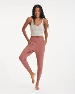 Pose At Ease Pant | Rosewood Heather -Chic Warp Sales VW479HRO 0172