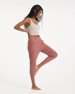 Pose At Ease Pant | Rosewood Heather -Chic Warp Sales VW479HRO 0206