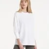 Long-Sleeve Feather Tee | White -Chic Warp Sales VW489ORE 1895