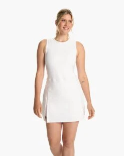 Topspin Dress | White -Chic Warp Sales VW605WHT SP24 W ECOMM dresses FRONT FULL 1