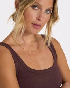 Halo Essential Dress | Chestnut Heather -Chic Warp Sales VW606HCH 02620