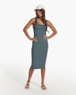 Halo Essential Dress | Lake Heather -Chic Warp Sales VW606HLK FA23 W ECOMM dresses FULL ALT 4