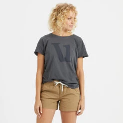 Women's V1 Logo Tee | Charcoal
