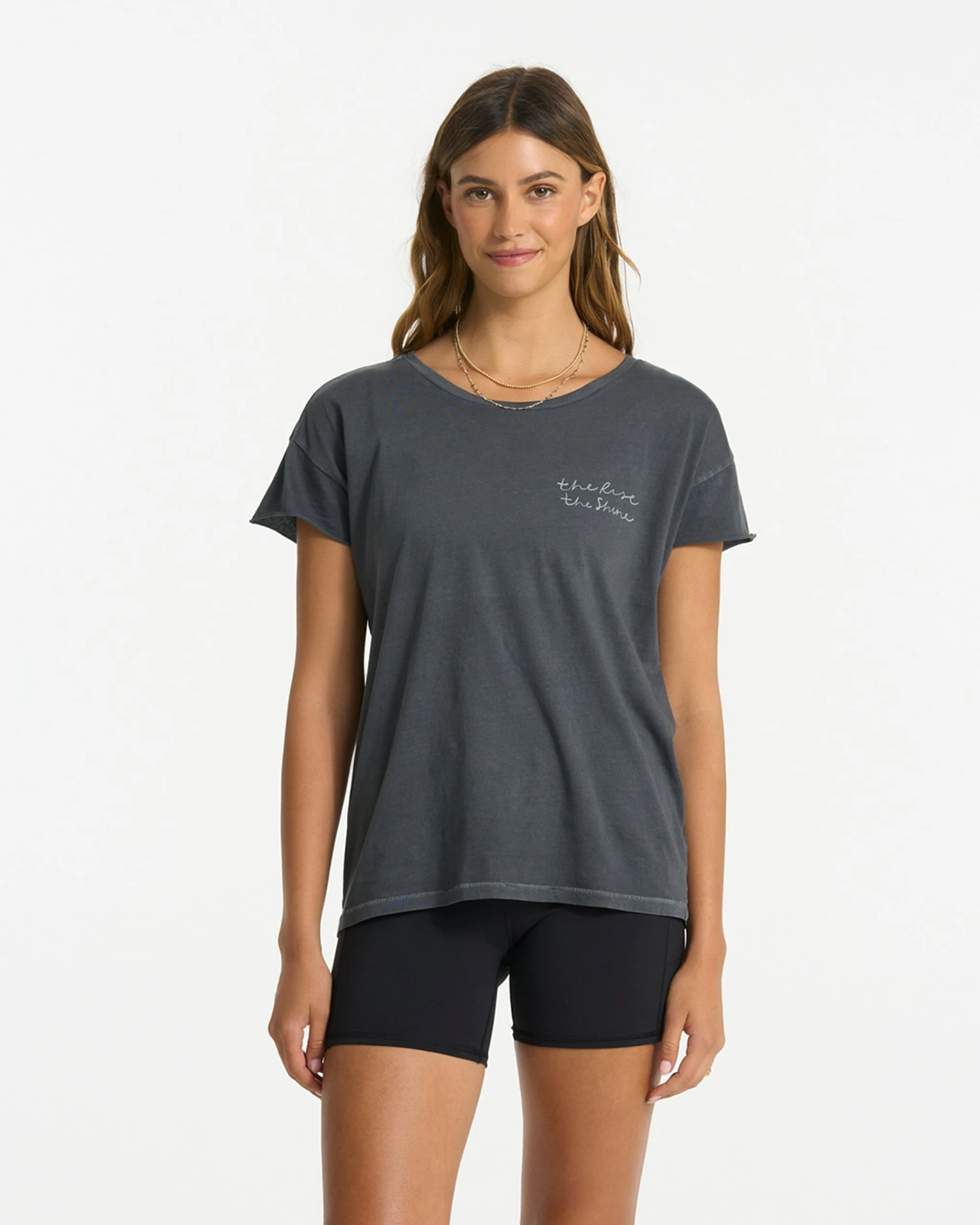 Script Tee | Charcoal 3 Script Tee | Charcoal